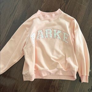 Parke Women's Light Pink Crew Neck Sweater